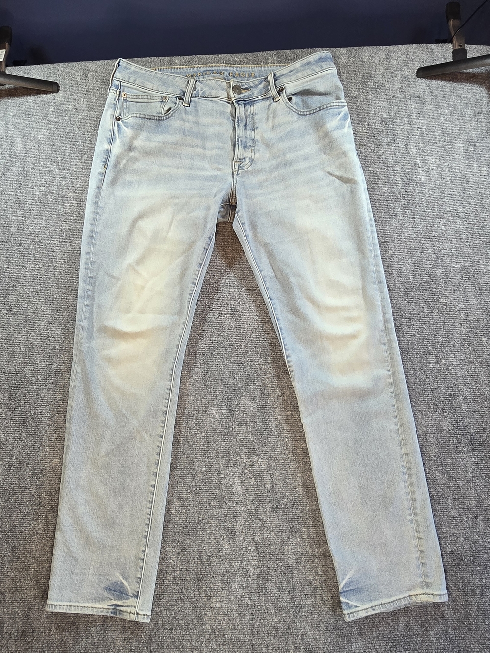 American Eagle Straight Jeans Mens 34 Light Wash Denim Casual Pants